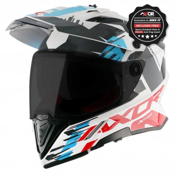 Axor Axor Helmet X-Cross Adventure - X1 Gloss White/Red